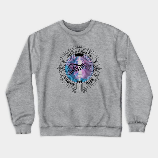 Boardwalk Tattoo version 2 Crewneck Sweatshirt by Author Dyan Layne